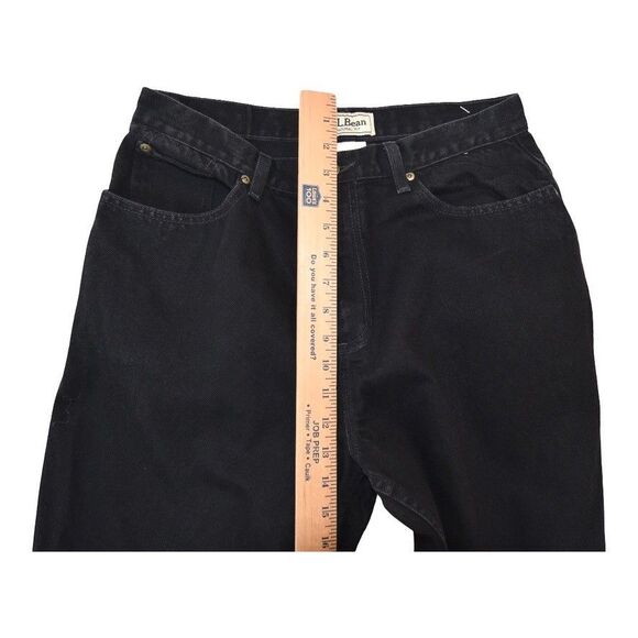 Vintage 90s LL Bean Womens 14 Petite Faded  Natural Fit Denim Jeans Black - Picture 8 of 12